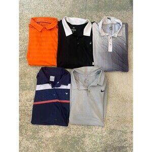 LOT (5) - Size 2XL - UNDER ARMOUR NIKE PUMA CALLAWAY ADIDAS Golf Polos